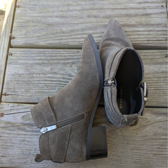 Marc Fisher Suede Buckle Ankle Boots/Booties Women's Size 6 - Picture 4 of 6